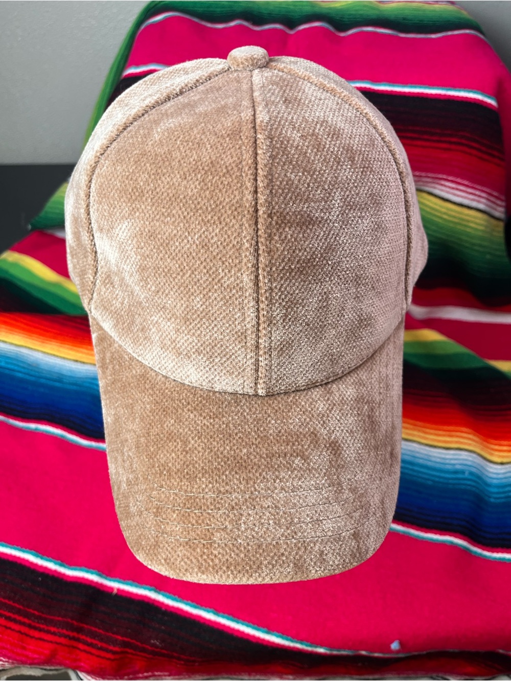 Classic velour solid beige Baseball Cap